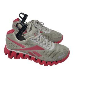 Reebok Zig Energy Running Shoes 71-J22339 Gray Neon Pink Women's Size 10‎